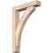 Ekena Millwork Thorton Block Smooth Bracket w/ Offset Brace, Douglas Fir, 5 1/2"W x 26"D x 38"H BKT0604X26X38THR05SDF - alternate 1